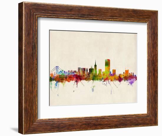 San Francisco City Skyline-Michael Tompsett-Framed Art Print