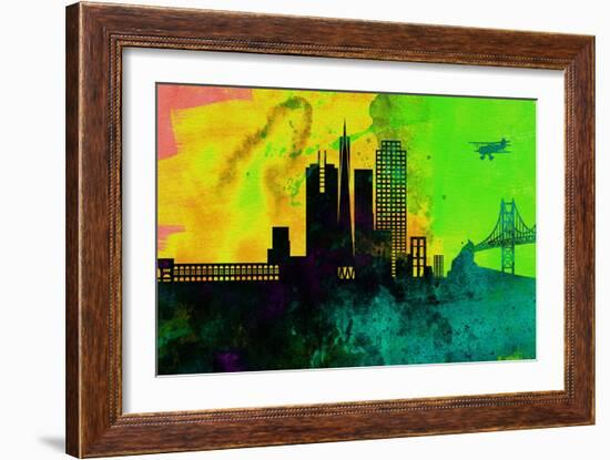 San Francisco City Skyline-NaxArt-Framed Art Print