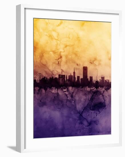 San Francisco City Skyline-Michael Tompsett-Framed Art Print