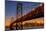 San Francisco Cityscape, Bay Bridge and Crescent Moon-Vincent James-Mounted Photographic Print