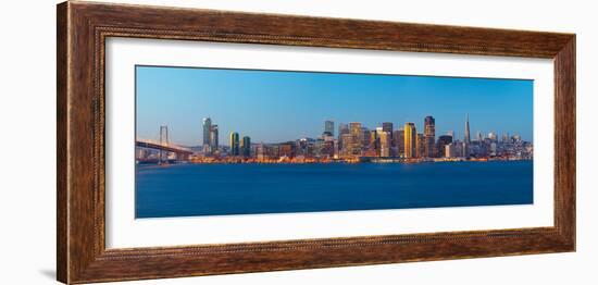 San Francisco Financial District and the Bay Bridge at Dawn, San Francisco, California, Usa 2013-null-Framed Photographic Print