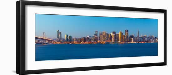 San Francisco Financial District and the Bay Bridge at Dawn, San Francisco, California, Usa 2013-null-Framed Photographic Print