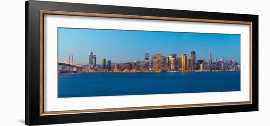 San Francisco Financial District and the Bay Bridge at Dawn, San Francisco, California, Usa 2013-null-Framed Photographic Print