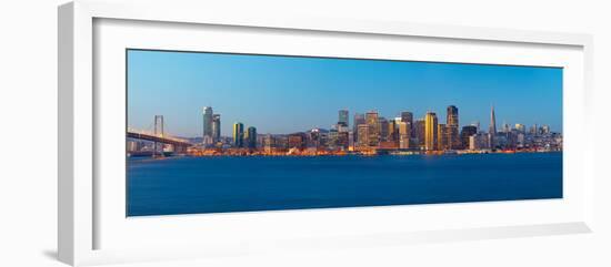 San Francisco Financial District and the Bay Bridge at Dawn, San Francisco, California, Usa 2013-null-Framed Photographic Print