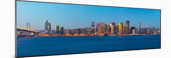 San Francisco Financial District and the Bay Bridge at Dawn, San Francisco, California, Usa 2013-null-Mounted Photographic Print