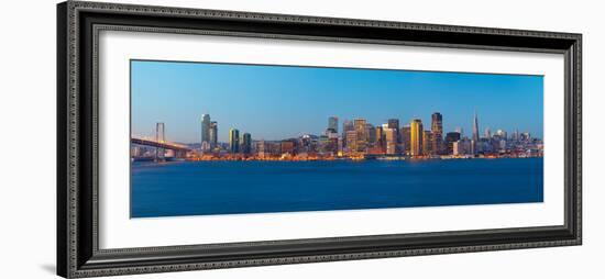 San Francisco Financial District and the Bay Bridge at Dawn, San Francisco, California, Usa 2013-null-Framed Photographic Print