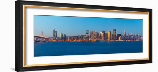 San Francisco Financial District and the Bay Bridge at Dawn, San Francisco, California, Usa 2013-null-Framed Photographic Print