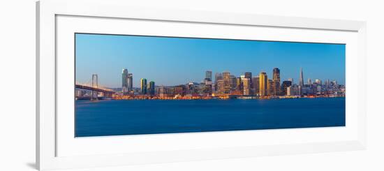 San Francisco Financial District and the Bay Bridge at Dawn, San Francisco, California, Usa 2013-null-Framed Photographic Print