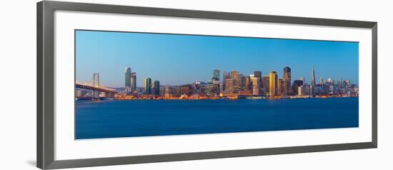 San Francisco Financial District and the Bay Bridge at Dawn, San Francisco, California, Usa 2013-null-Framed Photographic Print