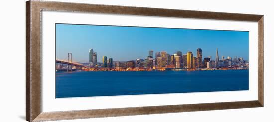 San Francisco Financial District and the Bay Bridge at Dawn, San Francisco, California, Usa 2013-null-Framed Photographic Print