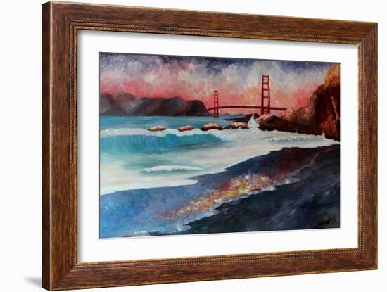 San Francisco Golden Gate at Dawn-Markus Bleichner-Framed Art Print