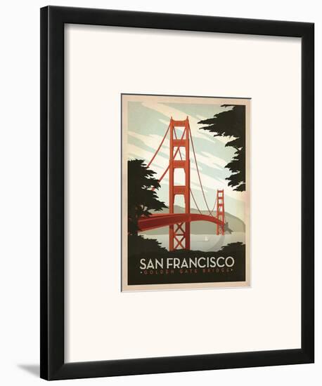 San Francisco: Golden Gate Bridge-Anderson Design Group-Framed Art Print