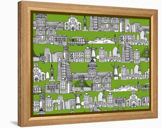 San Francisco Green-Sharon Turner-Framed Stretched Canvas