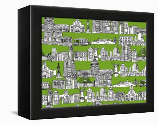 San Francisco Green-Sharon Turner-Framed Stretched Canvas