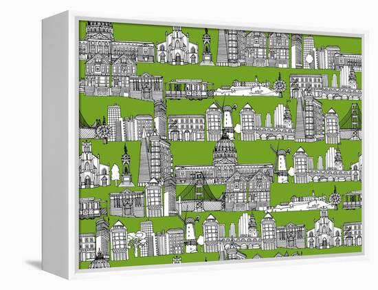 San Francisco Green-Sharon Turner-Framed Stretched Canvas