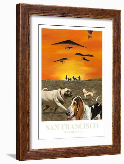 San Francisco - Land of Dogs-Mark Ulriksen-Framed Art Print