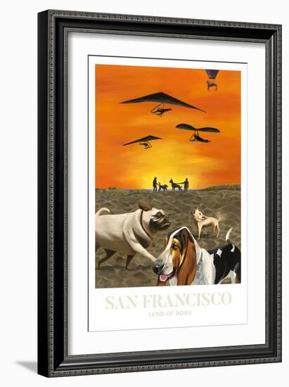 San Francisco - Land of Dogs-Mark Ulriksen-Framed Art Print