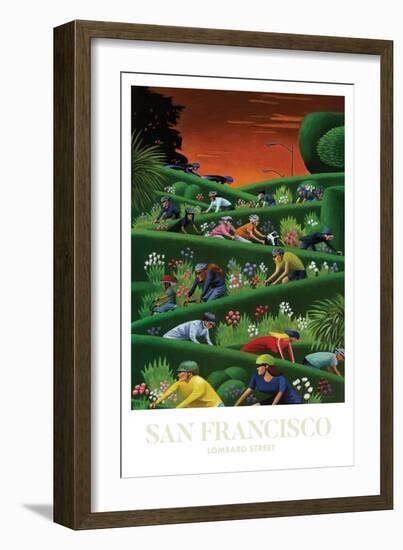 San Francisco - Lombard Street-Mark Ulriksen-Framed Art Print