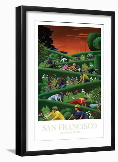 San Francisco - Lombard Street-Mark Ulriksen-Framed Art Print