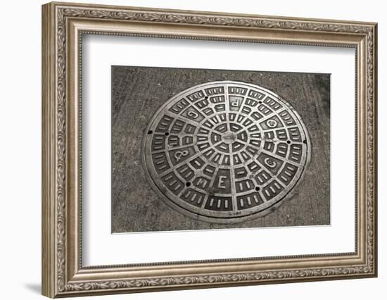 San Francisco Manhole Cover-Christian Peacock-Framed Art Print