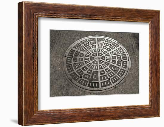 San Francisco Manhole Cover-Christian Peacock-Framed Art Print