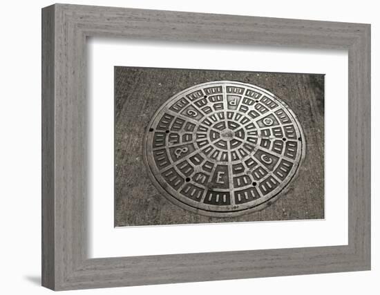 San Francisco Manhole Cover-Christian Peacock-Framed Art Print