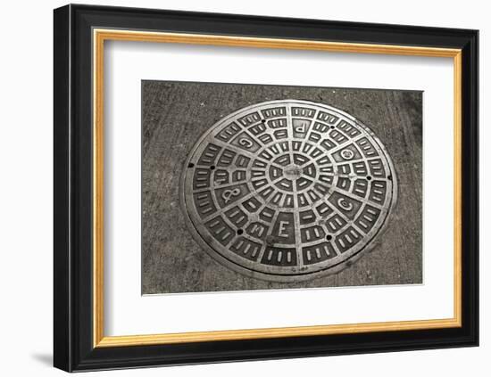 San Francisco Manhole Cover-Christian Peacock-Framed Art Print