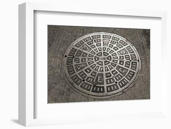 San Francisco Manhole Cover-Christian Peacock-Framed Art Print