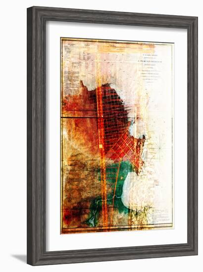 San Francisco Map 2-null-Framed Premium Giclee Print