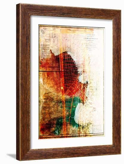 San Francisco Map 2-null-Framed Premium Giclee Print