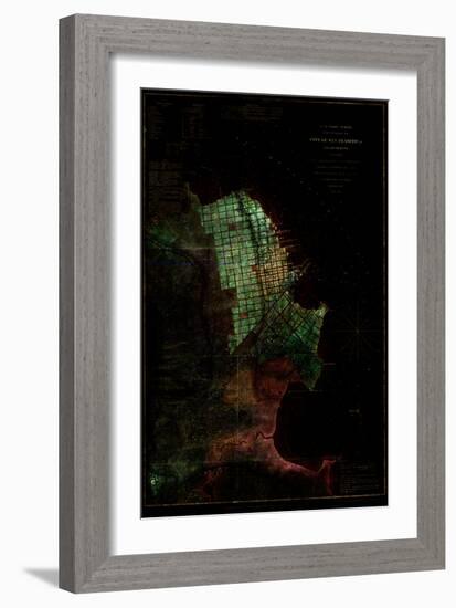 San Francisco Map 3-null-Framed Premium Giclee Print