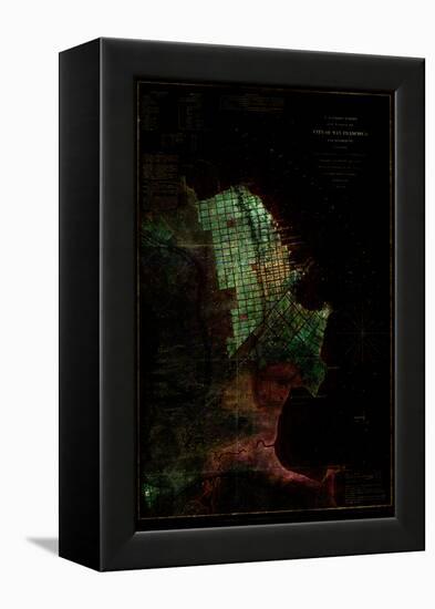 San Francisco Map 3-null-Framed Stretched Canvas