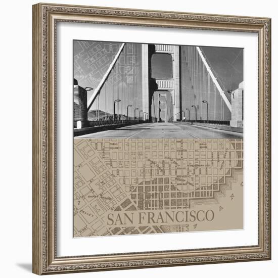 San Francisco Map II-The Vintage Collection-Framed Giclee Print