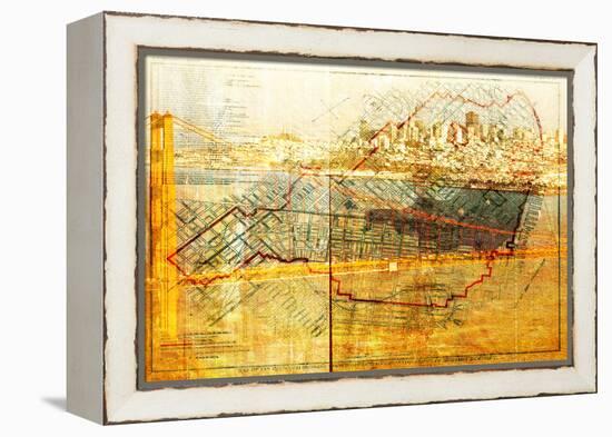 San Francisco Map-null-Framed Stretched Canvas