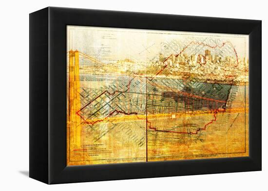 San Francisco Map-null-Framed Stretched Canvas