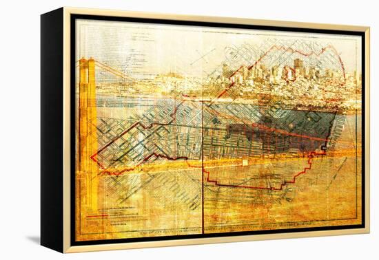 San Francisco Map-null-Framed Stretched Canvas