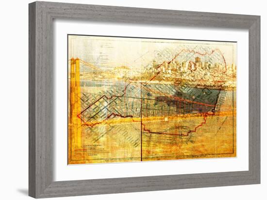 San Francisco Map-null-Framed Art Print