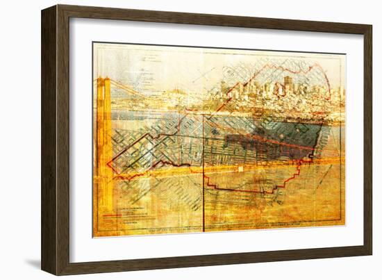 San Francisco Map-null-Framed Art Print