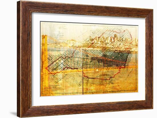 San Francisco Map-null-Framed Art Print