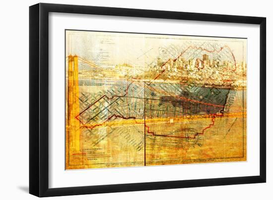 San Francisco Map--Framed Art Print