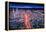 San Francisco - Market Street Night from Twin Peak-Markus Bleichner-Framed Stretched Canvas