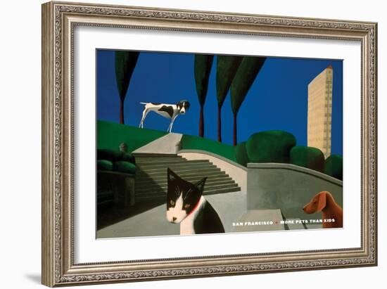 San Francisco - More Pets Than Kids-Mark Ulriksen-Framed Art Print