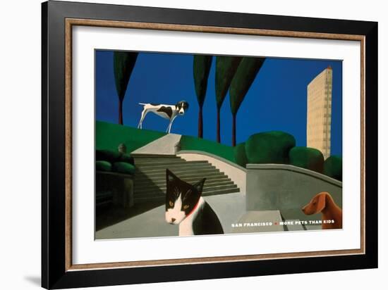 San Francisco - More Pets Than Kids-Mark Ulriksen-Framed Art Print