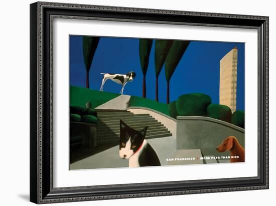 San Francisco - More Pets Than Kids-Mark Ulriksen-Framed Art Print