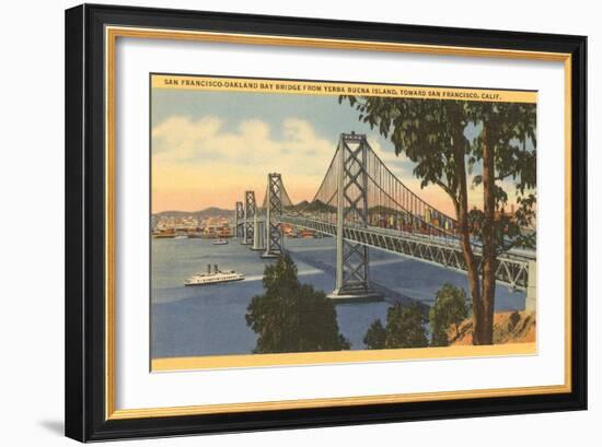 San Francisco-Oakland Bay Bridge, California-null-Framed Art Print