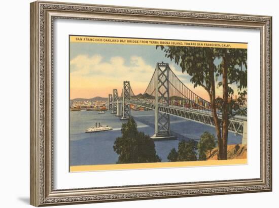 San Francisco-Oakland Bay Bridge, California-null-Framed Premium Giclee Print