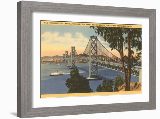 San Francisco-Oakland Bay Bridge, California-null-Framed Premium Giclee Print