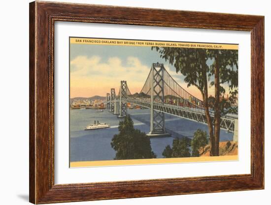 San Francisco-Oakland Bay Bridge, California-null-Framed Premium Giclee Print