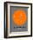 San Francisco Orange Subway Map-NaxArt-Framed Art Print