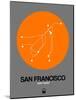 San Francisco Orange Subway Map-NaxArt-Mounted Art Print